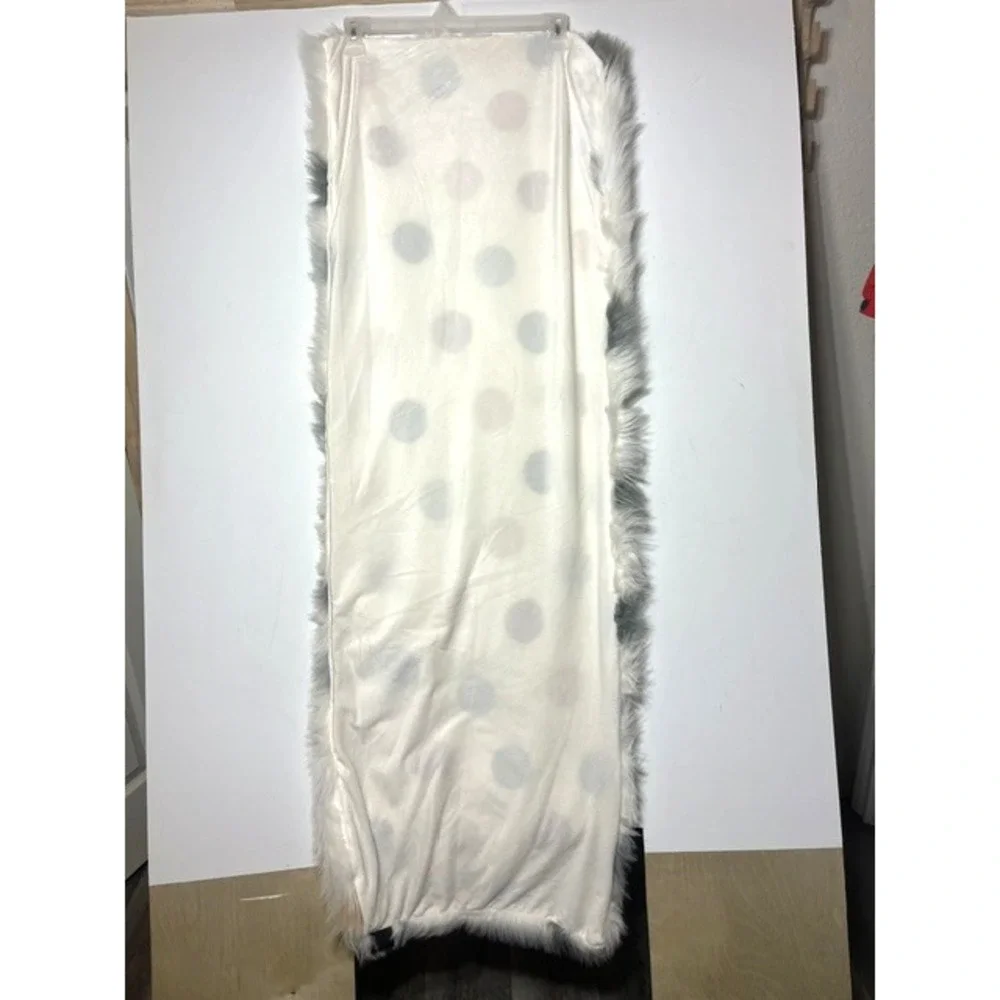 Ugg Wren Gemma Polka Dot Soft Fuzzy Body Pillow Zippered Cover Case Only White
